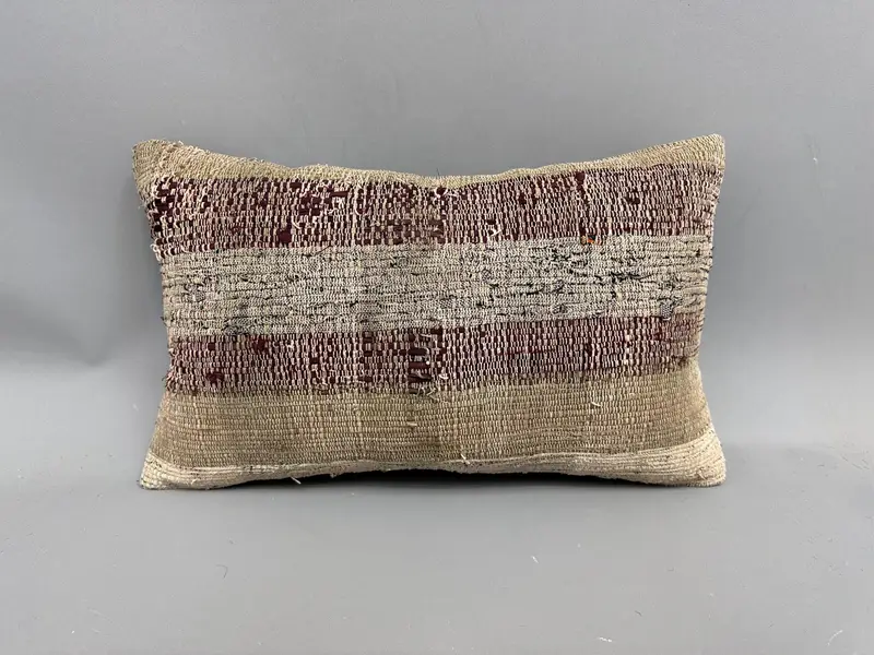 Interior Designer Pillow, 12x20 Brown Cushion Cover, Gift Pillow, Turkish Pillow, Toss Cushion Cover, Handmade Pillow, Cushion - 4