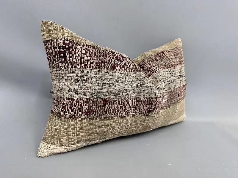 Interior Designer Pillow, 12x20 Brown Cushion Cover, Gift Pillow, Turkish Pillow, Toss Cushion Cover, Handmade Pillow, Cushion - 2