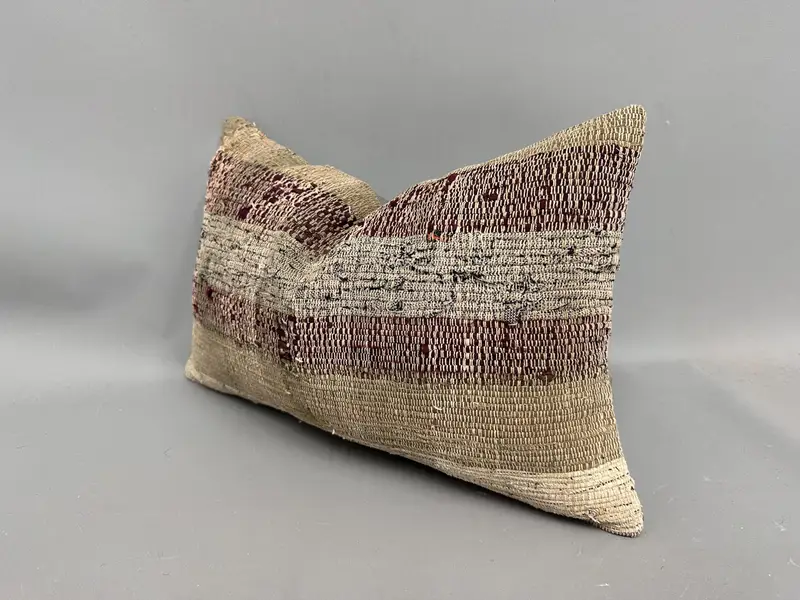 Interior Designer Pillow, 12x20 Brown Cushion Cover, Gift Pillow, Turkish Pillow, Toss Cushion Cover, Handmade Pillow, Cushion - 3