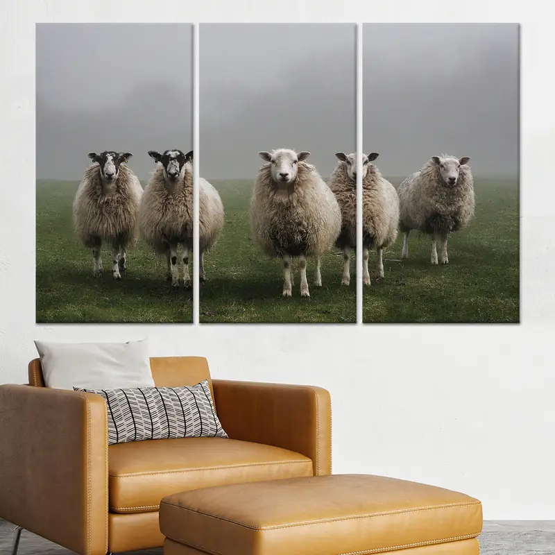 Zarif Çiftlik Evi Kanvas Tablo: Ev Dekorasyonu için Rustik Cazibe