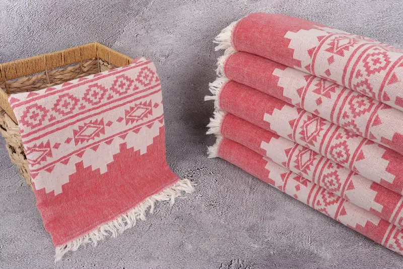 Bridesmaid Gifts, Wedding Gift, 70x36 Cotton Aztec Towel, Beach Towel Gift, Soft organic Turkish peshtemal for luxury spa use, Customized Towels - 3