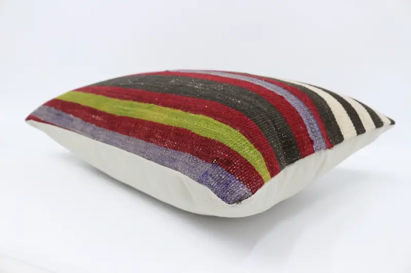 Turkish Bench Cushion, Pet Pillow Case, Home Decor Pillow, Cushion, 16x24 Red Pillow Sham, Kilim Pillow Cover, Turkish Kilim Pillow - 6