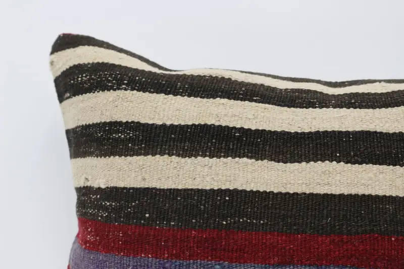 Turkish Bench Cushion, Pet Pillow Case, Home Decor Pillow, Cushion, 16x24 Red Pillow Sham, Kilim Pillow Cover, Turkish Kilim Pillow - 2