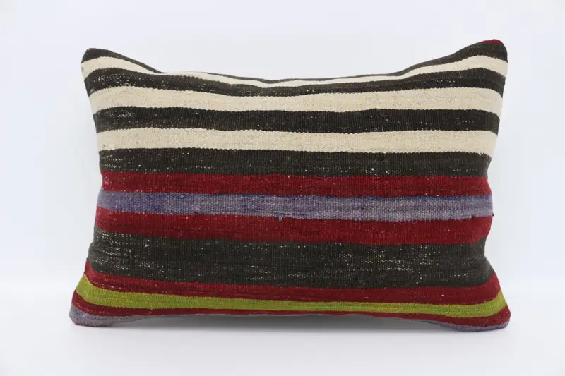 Turkish Bench Cushion, Pet Pillow Case, Home Decor Pillow, Cushion, 16x24 Red Pillow Sham, Kilim Pillow Cover, Turkish Kilim Pillow - 1
