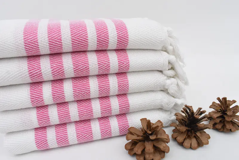 36x24 Cotton Herringbone Towel, Monogram Hand Towel, Beach Theme Wedding Gift, Travel Towel, Wedding Gift, Personalized Gifts, Gift For Bride - 2