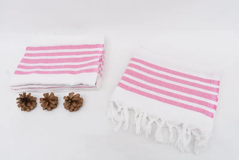 36x24 Cotton Herringbone Towel, Monogram Hand Towel, Beach Theme Wedding Gift, Travel Towel, Wedding Gift, Personalized Gifts, Gift For Bride - 5