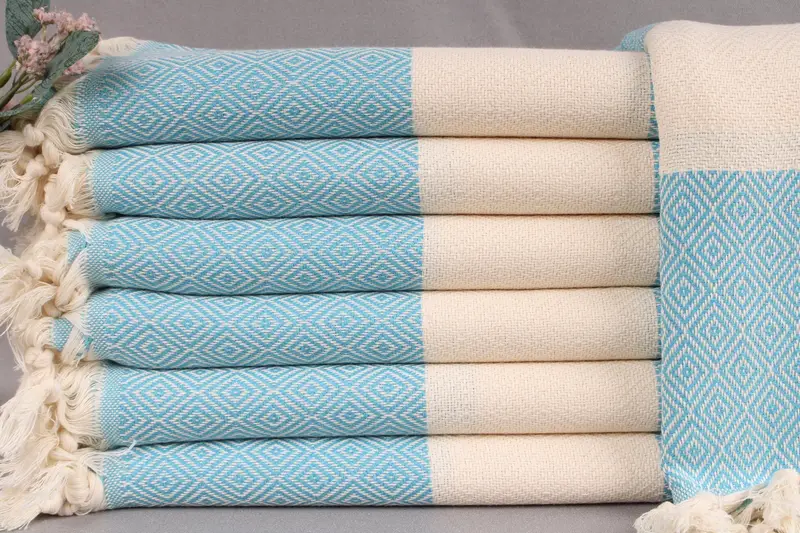 Custom Towel Personalized Middle Blue Diamond Towel 40x71 Inches