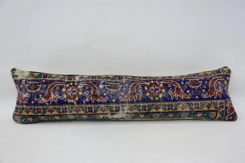 Bench Throw Moroccan Pillowcase, Seasonal Gift 12x47 inch TexturedRed Euro Sham - 1