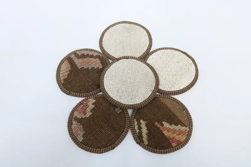 White and Brown Coaster, Durable and Stylish Coaster