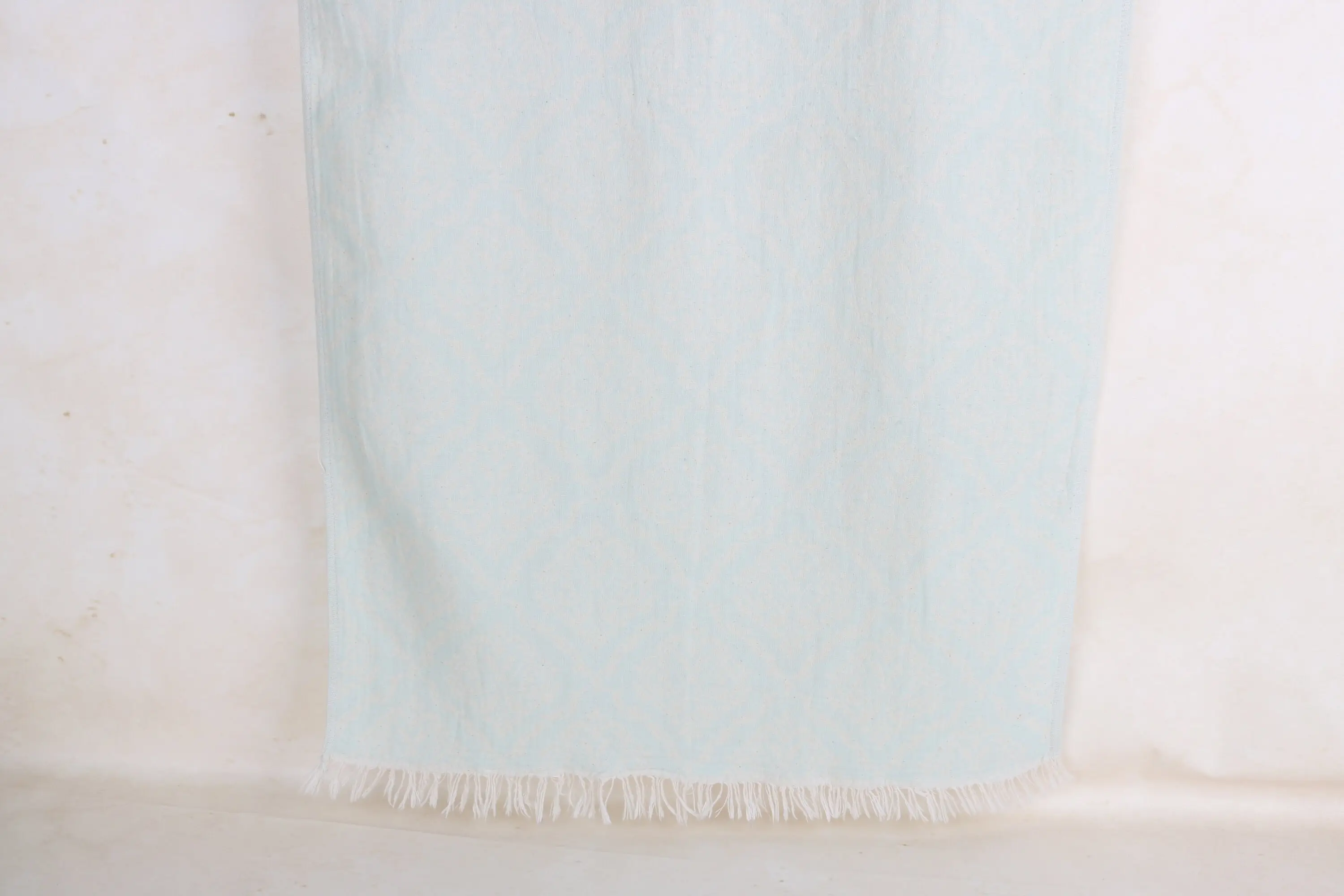 Personalized Baroque Hand Towel Mint Cotton, 24x40 Inches, Organic Cotton - 1