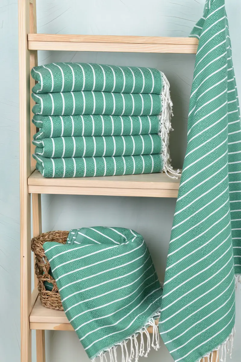 Housewarming Gift, Fouta towel, Bachelorette Party Gifts Bridesmaids, Bridesmaid Gifts Personalized, 70x40 Cotton Striped Towel, Personalized Gift - 3