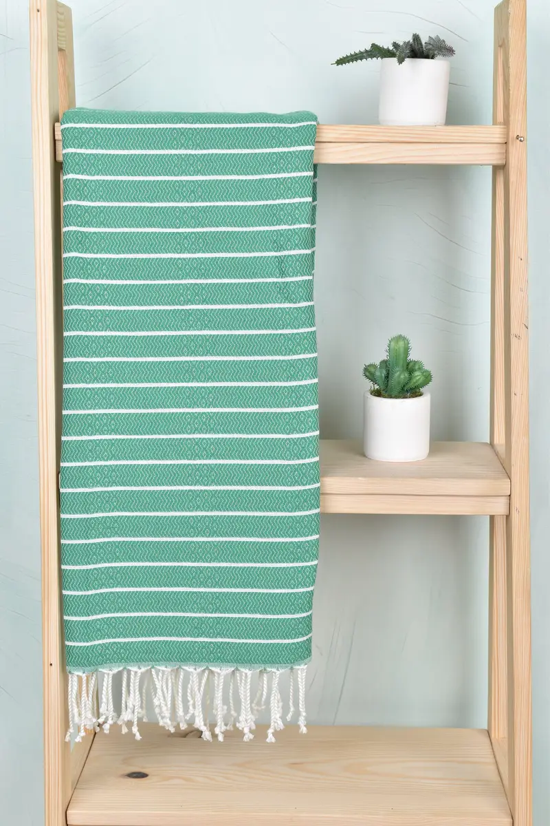 Housewarming Gift, Fouta towel, Bachelorette Party Gifts Bridesmaids, Bridesmaid Gifts Personalized, 70x40 Cotton Striped Towel, Personalized Gift - 8