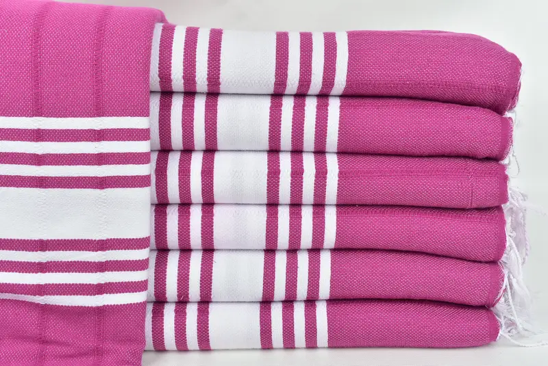 Absorbent towel, Wedding Gift, Bachelor Towel, Bachelorette Beach Towel, Handmade Gift, Anniversary Gift For Her, 70x40 Cotton Striped Towel - 1