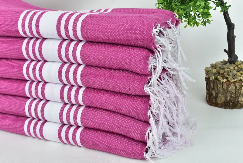 Absorbent towel, Wedding Gift, Bachelor Towel, Bachelorette Beach Towel, Handmade Gift, Anniversary Gift For Her, 70x40 Cotton Striped Towel - 3