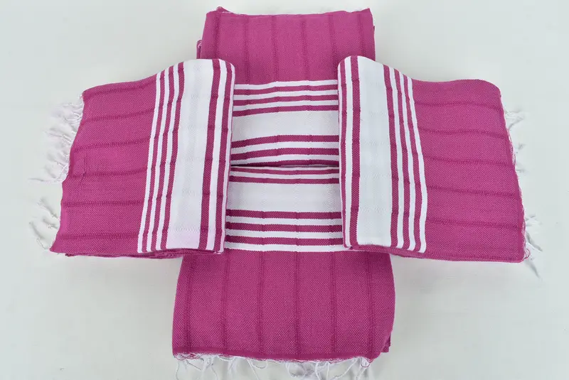 Absorbent towel, Wedding Gift, Bachelor Towel, Bachelorette Beach Towel, Handmade Gift, Anniversary Gift For Her, 70x40 Cotton Striped Towel - 6