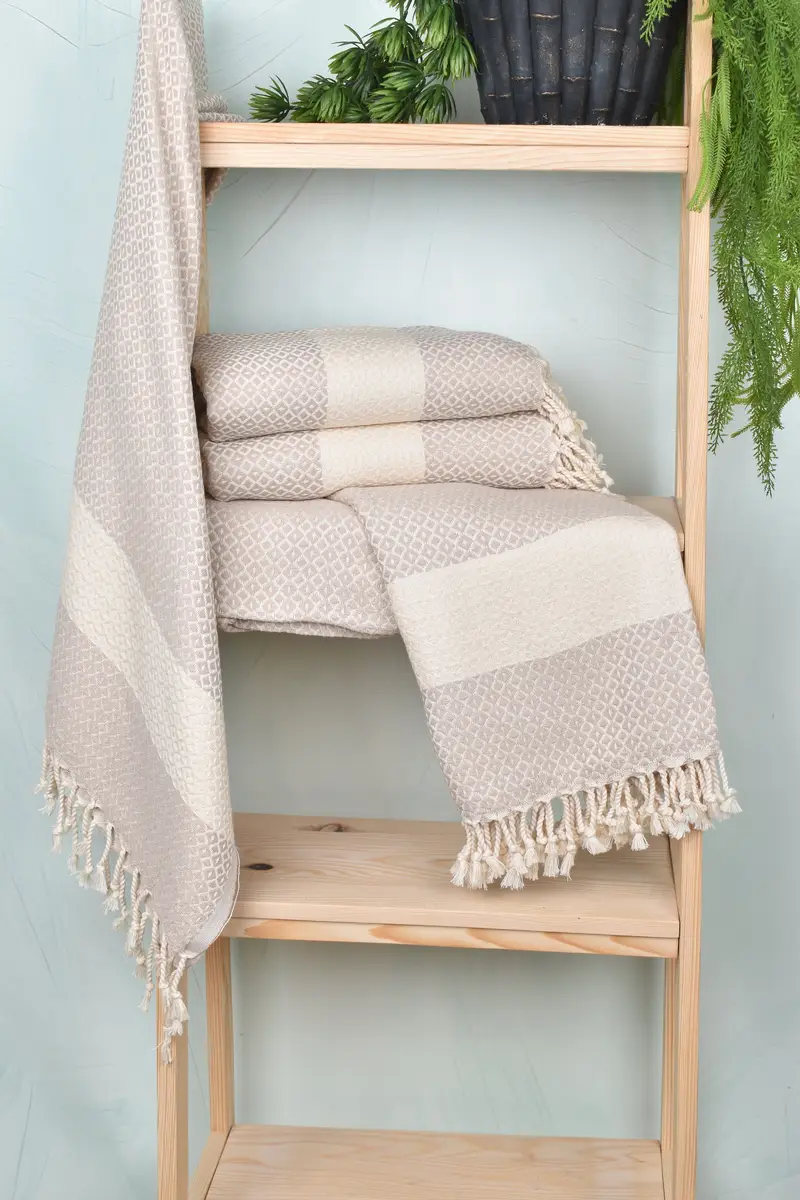 Turkish beach towel, First Wedding Anniversary Gift, Home Gift, Personalized Gifts, Organic Towel, Turkish Towel USA, 70x40 Cotton Geometric Towel - 6