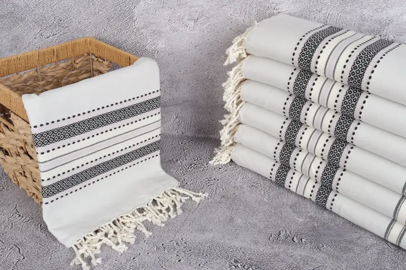 Pool Towels, Best lightweight Turkish towel for travel USA, Turkish Towel USA, Bride Gift, 70x40 Cotton Striped Towel, Turkish towel, Custom Towel - 3