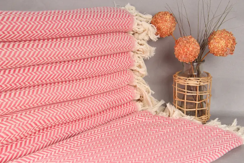 Custom Gift, Large Turkish Towel, Organic Towel, Monogram Beach Towel, Personalized Gift For Her, 70x40 Cotton Chevron Towel, Beach Towel Bulk - 1