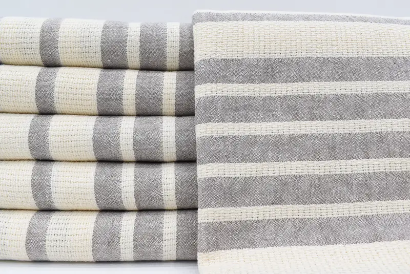 Christmas Gift, Sand-resistant Turkish towel for travel, 70x34 Cotton Striped Towel, Turkish Towel Beach, Personalized Turkish Towel, Custom Towel - 1
