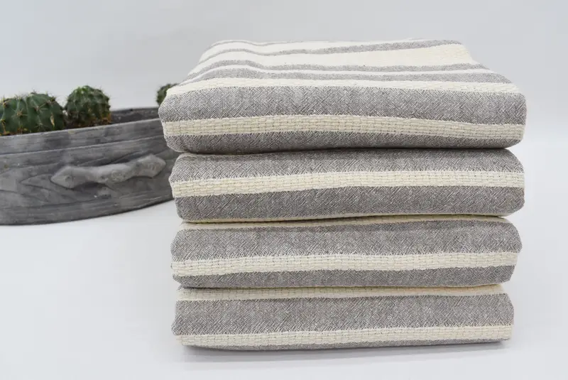 Christmas Gift, Sand-resistant Turkish towel for travel, 70x34 Cotton Striped Towel, Turkish Towel Beach, Personalized Turkish Towel, Custom Towel - 7