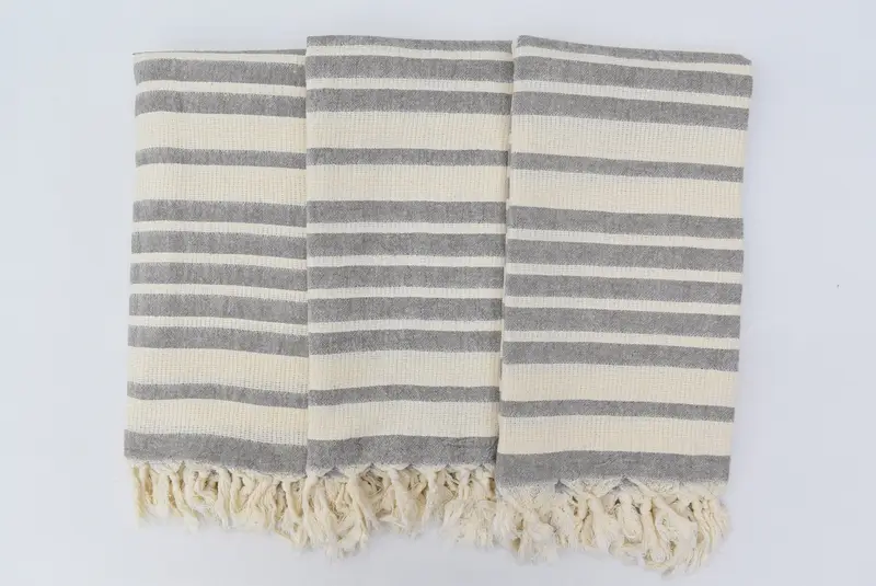 Christmas Gift, Sand-resistant Turkish towel for travel, 70x34 Cotton Striped Towel, Turkish Towel Beach, Personalized Turkish Towel, Custom Towel - 6
