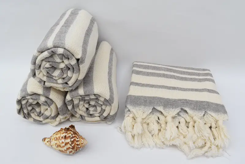 Christmas Gift, Sand-resistant Turkish towel for travel, 70x34 Cotton Striped Towel, Turkish Towel Beach, Personalized Turkish Towel, Custom Towel - 8