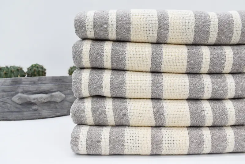Christmas Gift, Sand-resistant Turkish towel for travel, 70x34 Cotton Striped Towel, Turkish Towel Beach, Personalized Turkish Towel, Custom Towel - 2