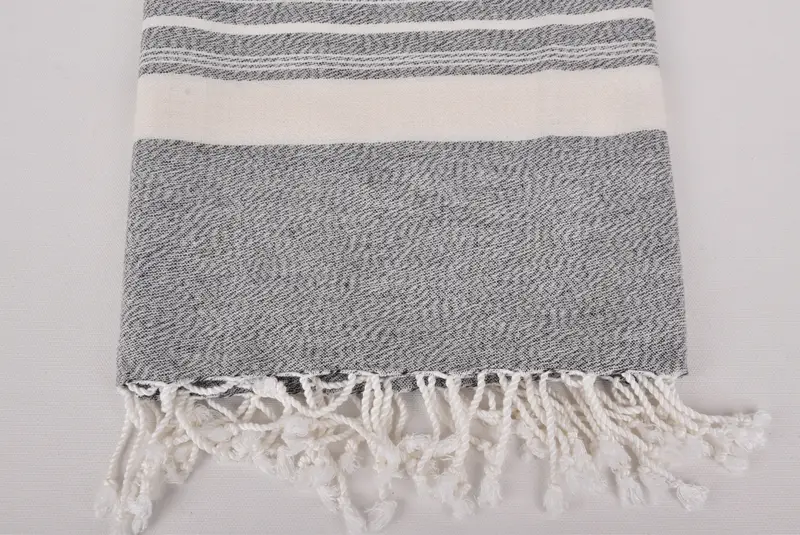 Travel towel, 60x38 Cotton Striped Towel, Sand-Resistant Peshtemal, Monogram Beach Towel, Large Turkish Towel, Best Friend Gift Ideas, Gym Towel - 3