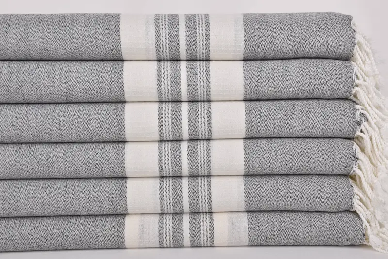 Travel towel, 60x38 Cotton Striped Towel, Sand-Resistant Peshtemal, Monogram Beach Towel, Large Turkish Towel, Best Friend Gift Ideas, Gym Towel - 2