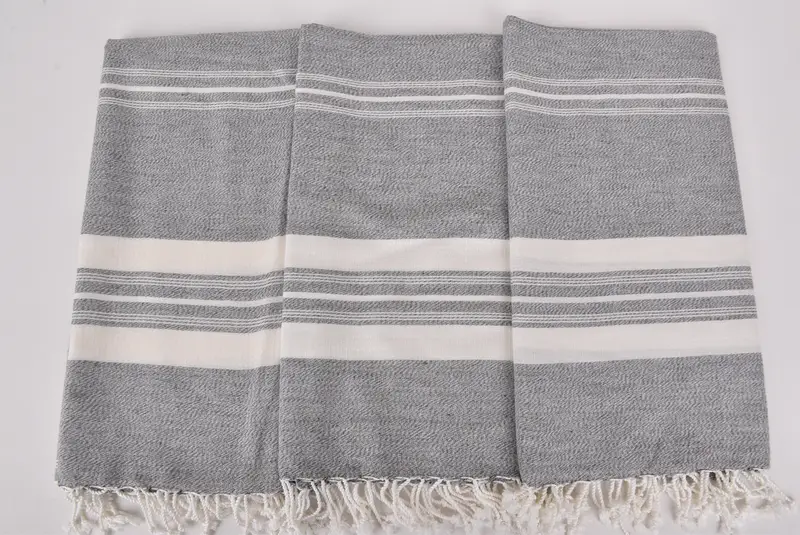 Travel towel, 60x38 Cotton Striped Towel, Sand-Resistant Peshtemal, Monogram Beach Towel, Large Turkish Towel, Best Friend Gift Ideas, Gym Towel - 7