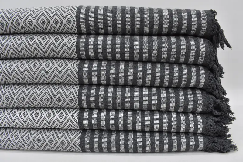 Bedspread, Bachelor Gift, Organic Throw, 104x80 Cotton Diamond Towel, Wedding Favors, Boho Throw Blankets, Aesthetic Blanket, Oversized Beach Towel - 2
