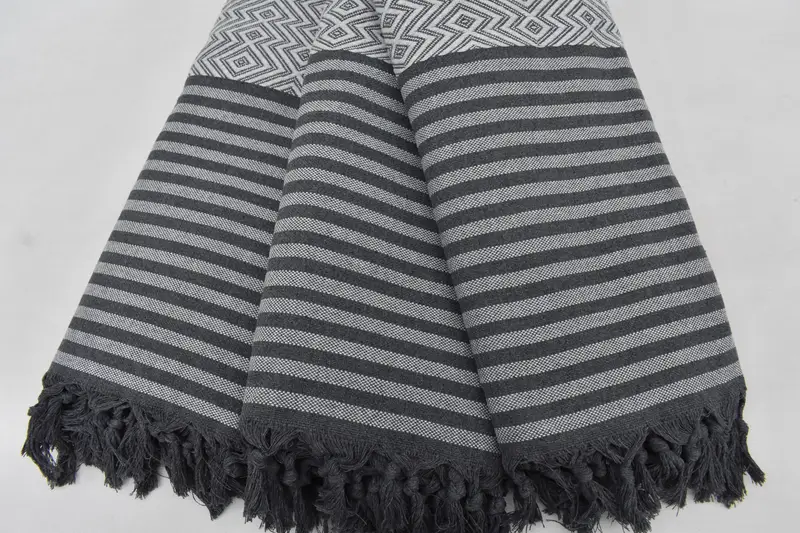 Bedspread, Bachelor Gift, Organic Throw, 104x80 Cotton Diamond Towel, Wedding Favors, Boho Throw Blankets, Aesthetic Blanket, Oversized Beach Towel - 5