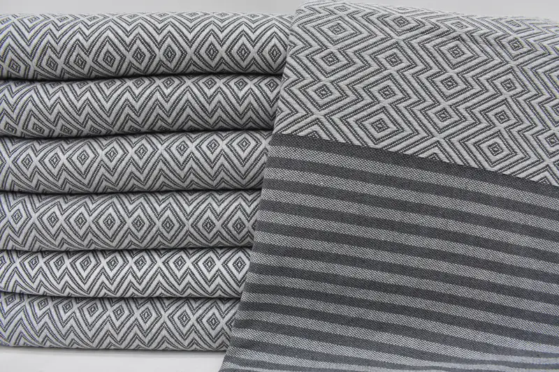 Bedspread, Bachelor Gift, Organic Throw, 104x80 Cotton Diamond Towel, Wedding Favors, Boho Throw Blankets, Aesthetic Blanket, Oversized Beach Towel - 3