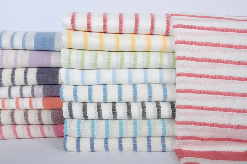 Bridesmaid Gift, Gift For Wedding Day, Beach towel, Custom Beach Towel, Handwoven Turkish Towel, Halloween Gifts, 70x40 Cotton Striped Towel - 1