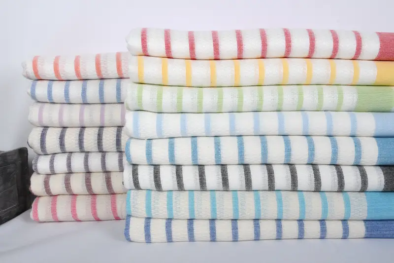 Bridesmaid Gift, Gift For Wedding Day, Beach towel, Custom Beach Towel, Handwoven Turkish Towel, Halloween Gifts, 70x40 Cotton Striped Towel - 2