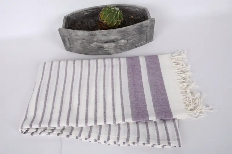 Bridesmaid Gift, Gift For Wedding Day, Beach towel, Custom Beach Towel, Handwoven Turkish Towel, Halloween Gifts, 70x40 Cotton Striped Towel - 6