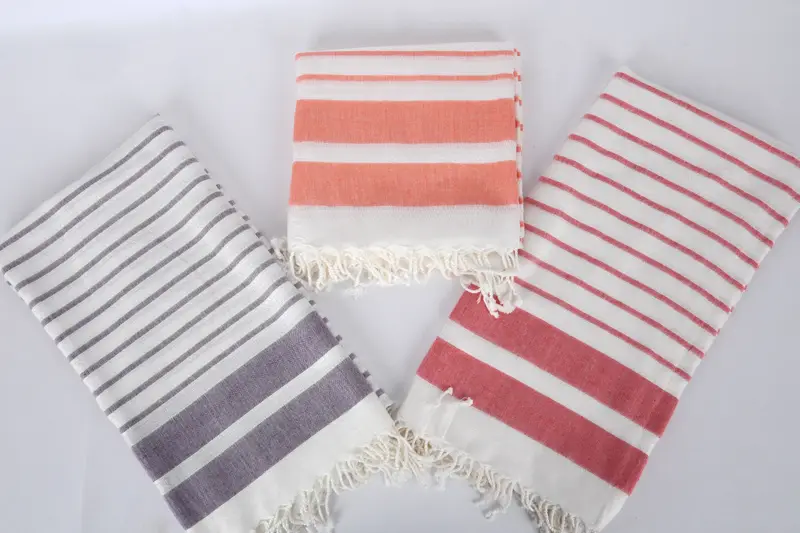 Bridesmaid Gift, Gift For Wedding Day, Beach towel, Custom Beach Towel, Handwoven Turkish Towel, Halloween Gifts, 70x40 Cotton Striped Towel - 8