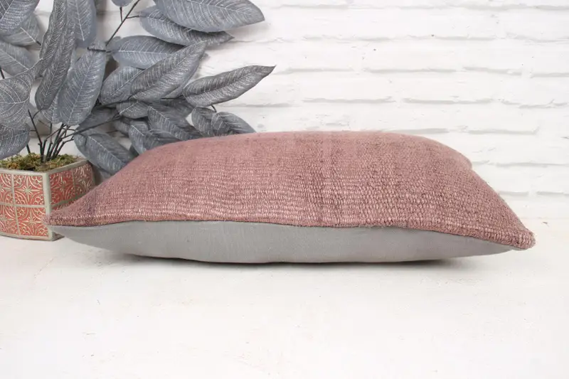 Vintage Pillow, Handmade Pillow Case, Boho Pillow Sham Cover, Interior Designer Pillow, Pillow Case, Retro Cushion Cover, 12x24 Brown Pillow Cover - 5