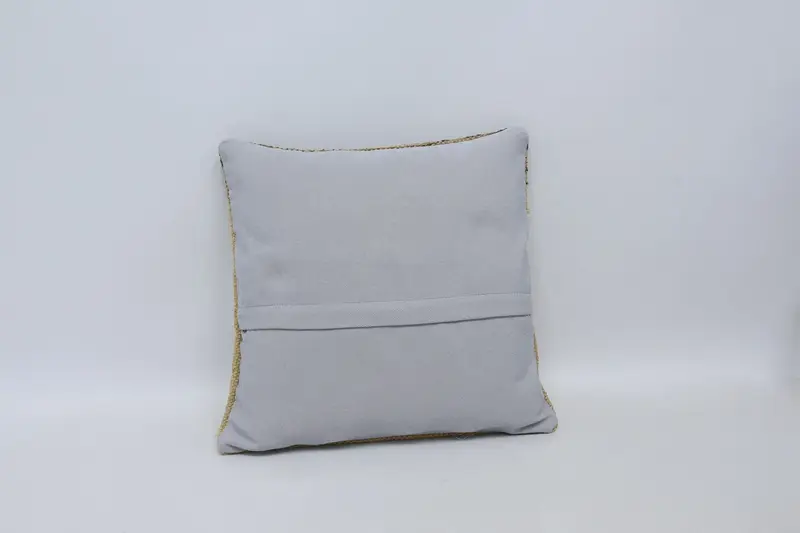 Pillow for Couch, Kilim Pillow, Handmade Kilim Cushion, Pillow Cover, 16x16 Beige Pillow Case, Vintage Kilim Pillow Pillow Sham - 6