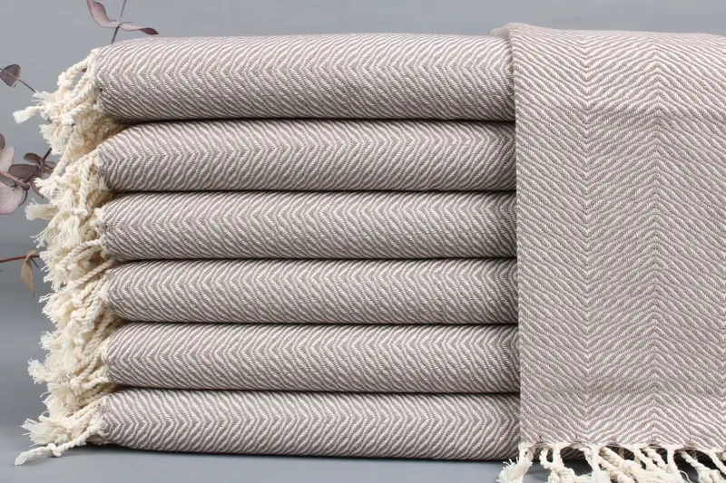 Hand Towel Chevron Brown Washcloth Monogrammed, 20x40 Inches