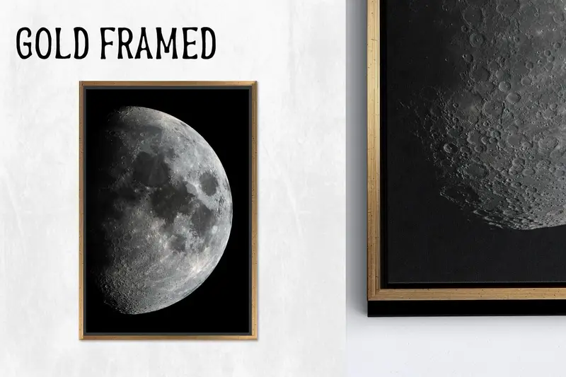 Modern Siyah Dolunay Kanvas: Trendy Ofis Sanat Dekoru