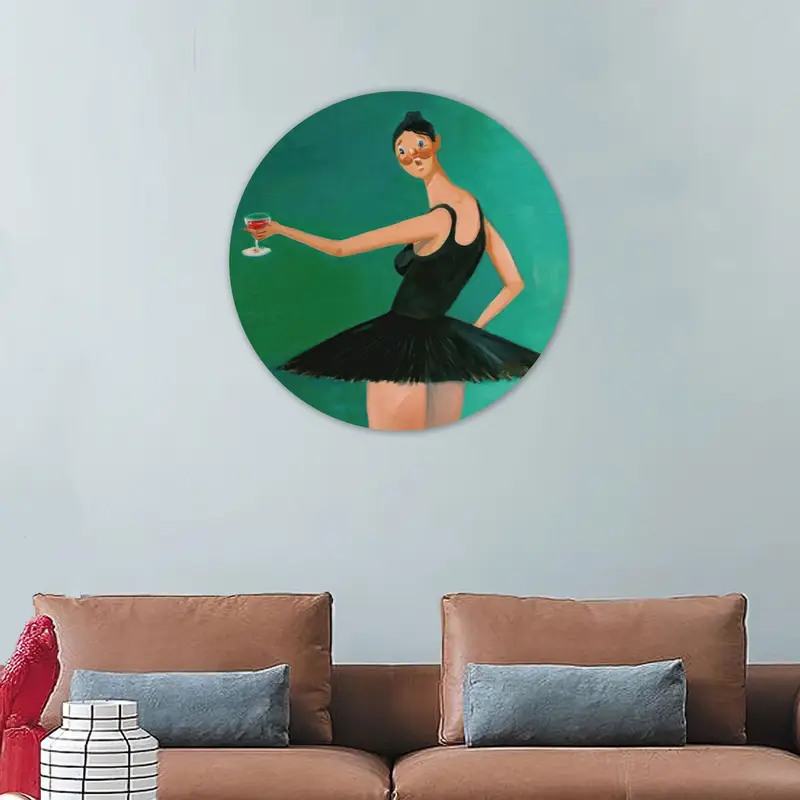 Modern Abstract Girl Canvas: Trendy Ballerina Gift for Girl Room