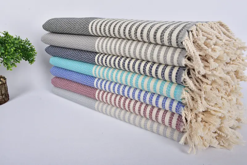 Turkish towel, Bridesmaid Gift, Bachelorette Party Decorations, Merry Christmas Gifts, Yoga Towel, 68x40 Cotton Striped Towel, Travel Towel - 3