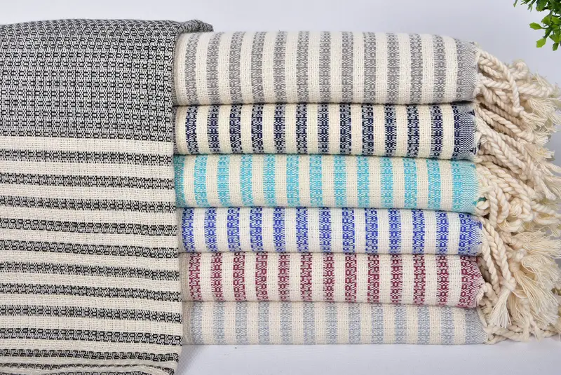 Turkish towel, Bridesmaid Gift, Bachelorette Party Decorations, Merry Christmas Gifts, Yoga Towel, 68x40 Cotton Striped Towel, Travel Towel - 1