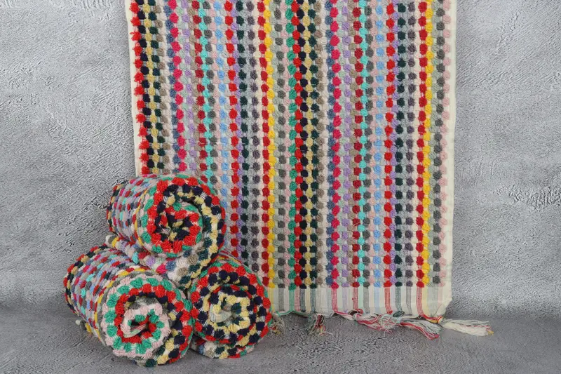 Wedding Gift, Gift For The Home, Bachelorette Party Favors, Personalized Gift, Beach Wedding Favor, Turkish Tea Towel, 40x20 Cotton Pom Pom Towel - 1