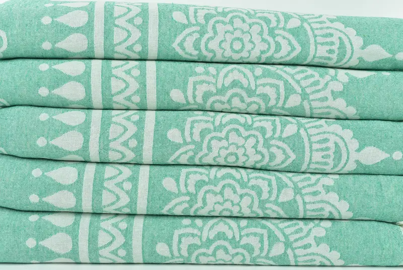 74x36 Cotton Floral Patterned Towel, Personalized Wedding Gift, Best Friend Gift, Turkish Towel Beach Towel, Custom Wedding Gift, Birthday Gift - 3