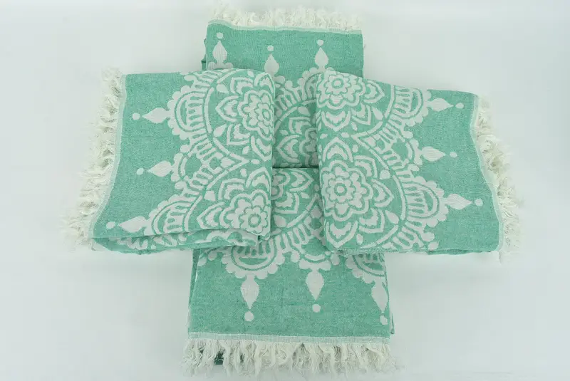 74x36 Cotton Floral Patterned Towel, Personalized Wedding Gift, Best Friend Gift, Turkish Towel Beach Towel, Custom Wedding Gift, Birthday Gift - 7
