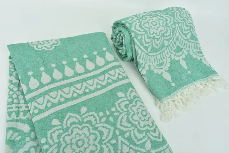 74x36 Cotton Floral Patterned Towel, Personalized Wedding Gift, Best Friend Gift, Turkish Towel Beach Towel, Custom Wedding Gift, Birthday Gift - 8