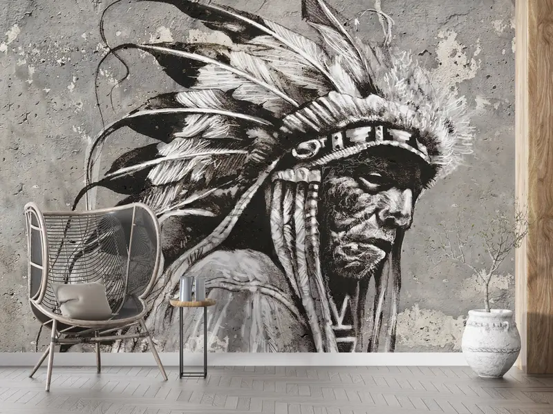 American Indian Wall Decor, 3d Wall Paper, Bright Wall Paper, , Modern Wall Paper, Native American Wall Art, Modern Wall Poster, - 5