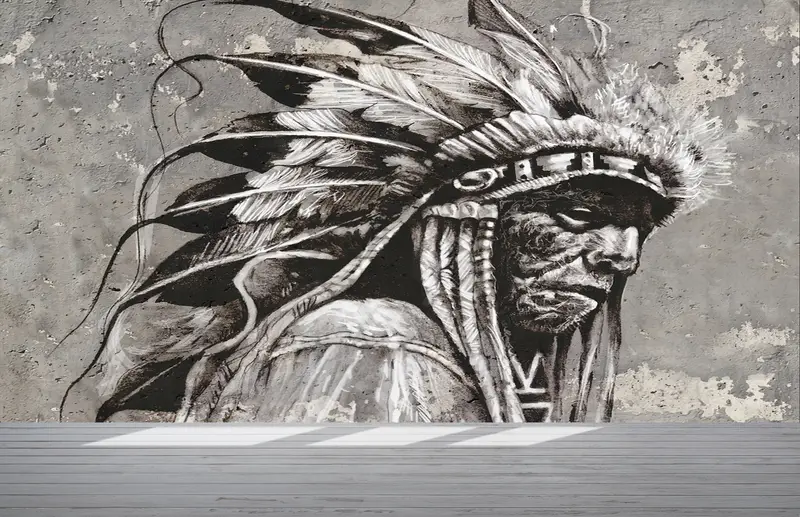 American Indian Wall Decor, 3d Wall Paper, Bright Wall Paper, , Modern Wall Paper, Native American Wall Art, Modern Wall Poster, - 6